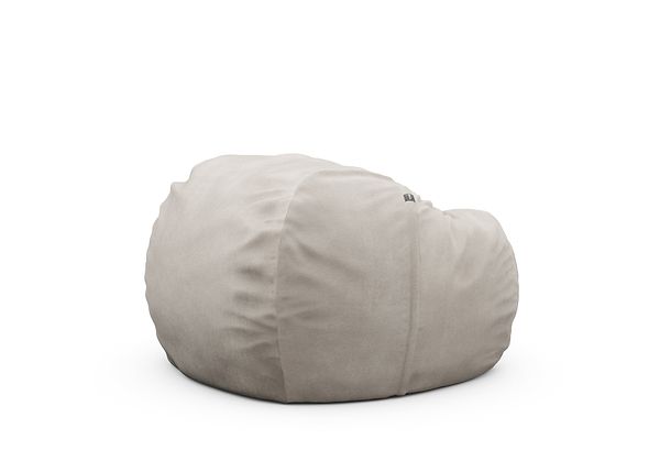 the beanbag - leather - light grey