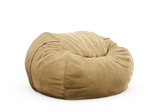 the jumbo beanbag - velvet - caramel