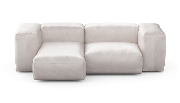 Preset two module chaise sofa - 209 x 115 - velvet - creme