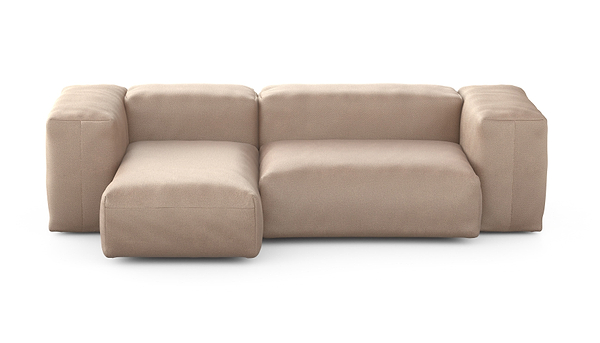 Preset two module chaise sofa - 230 x 115 - velvet - stone