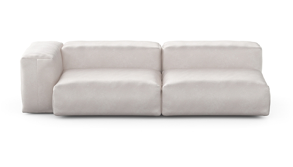 Preset two module chaise sofa - 241 x 94 - velvet - creme