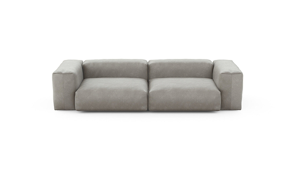 Preset two module sofa - velvet - light grey - 272cm x 115cm