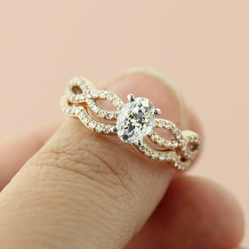 Allure Vintage Wedding Ring Set