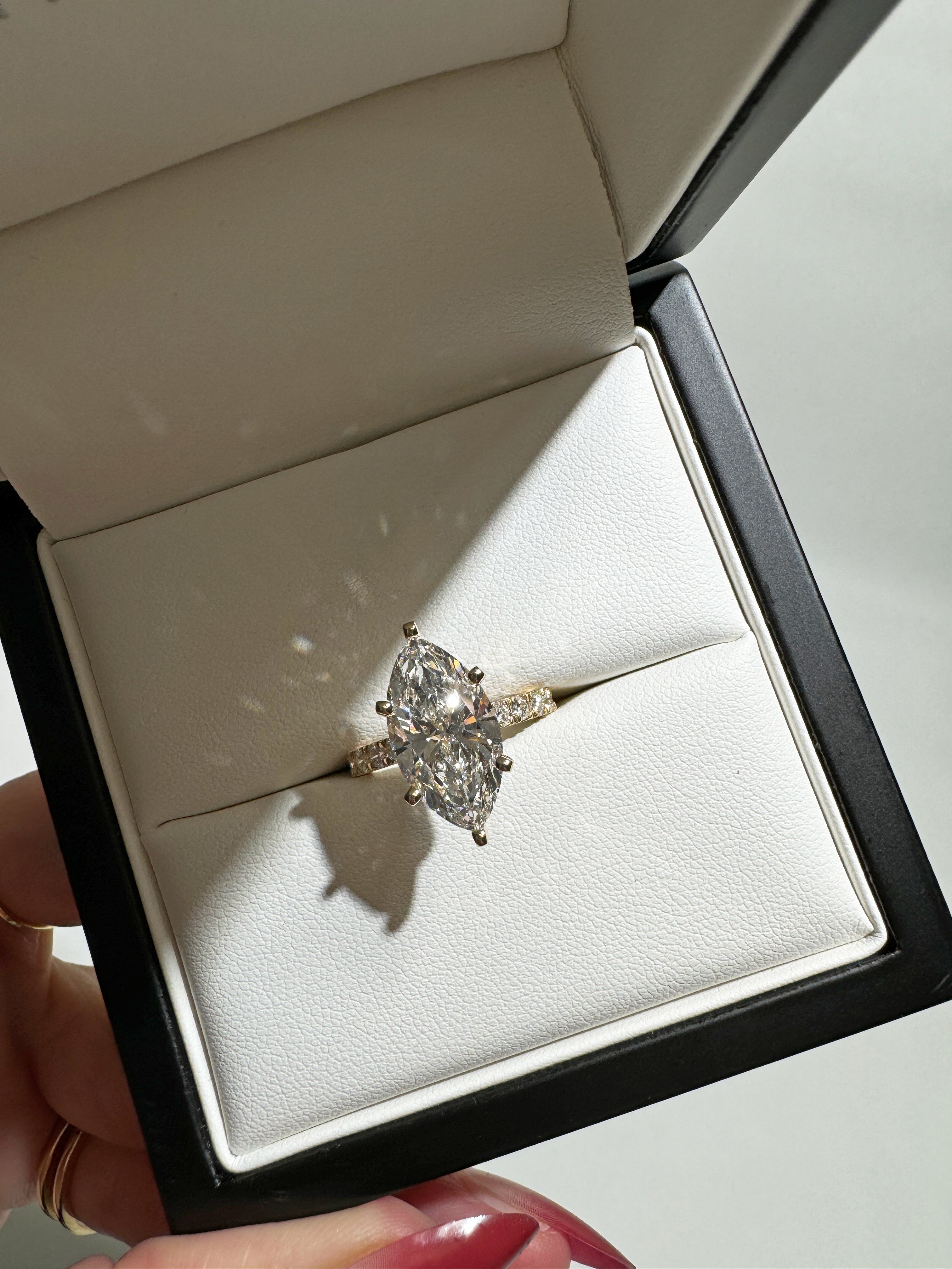 Marquise Cut Ring in Yellow Gold