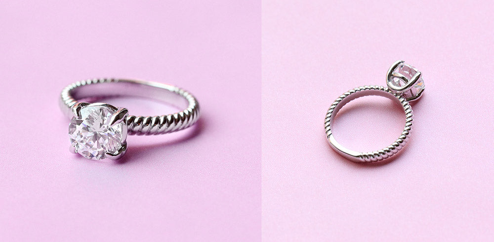 Charming Solitaire Ethical Engagement Ring