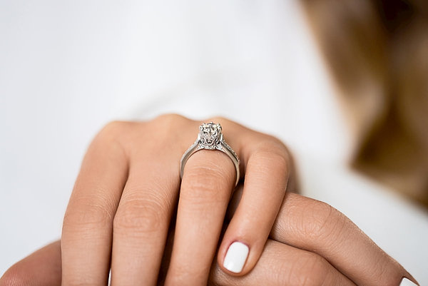 Crown Vintage Engagement Ring