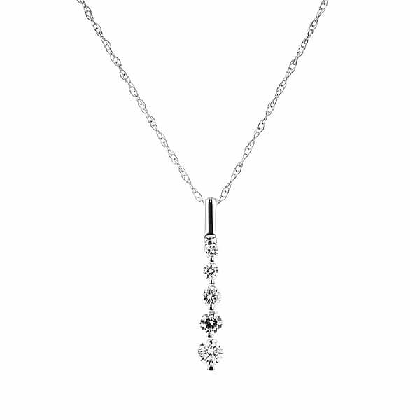 Five Stone Vertical Necklace
