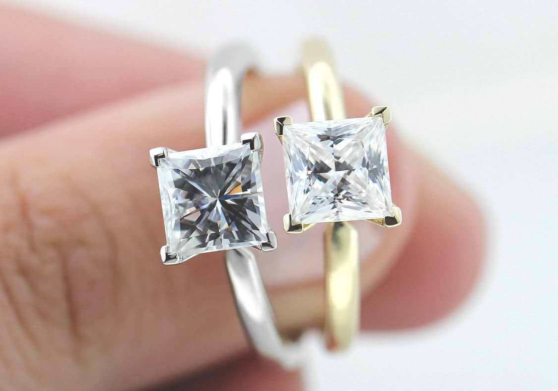 Diamond compared to cubic zirconia clearance