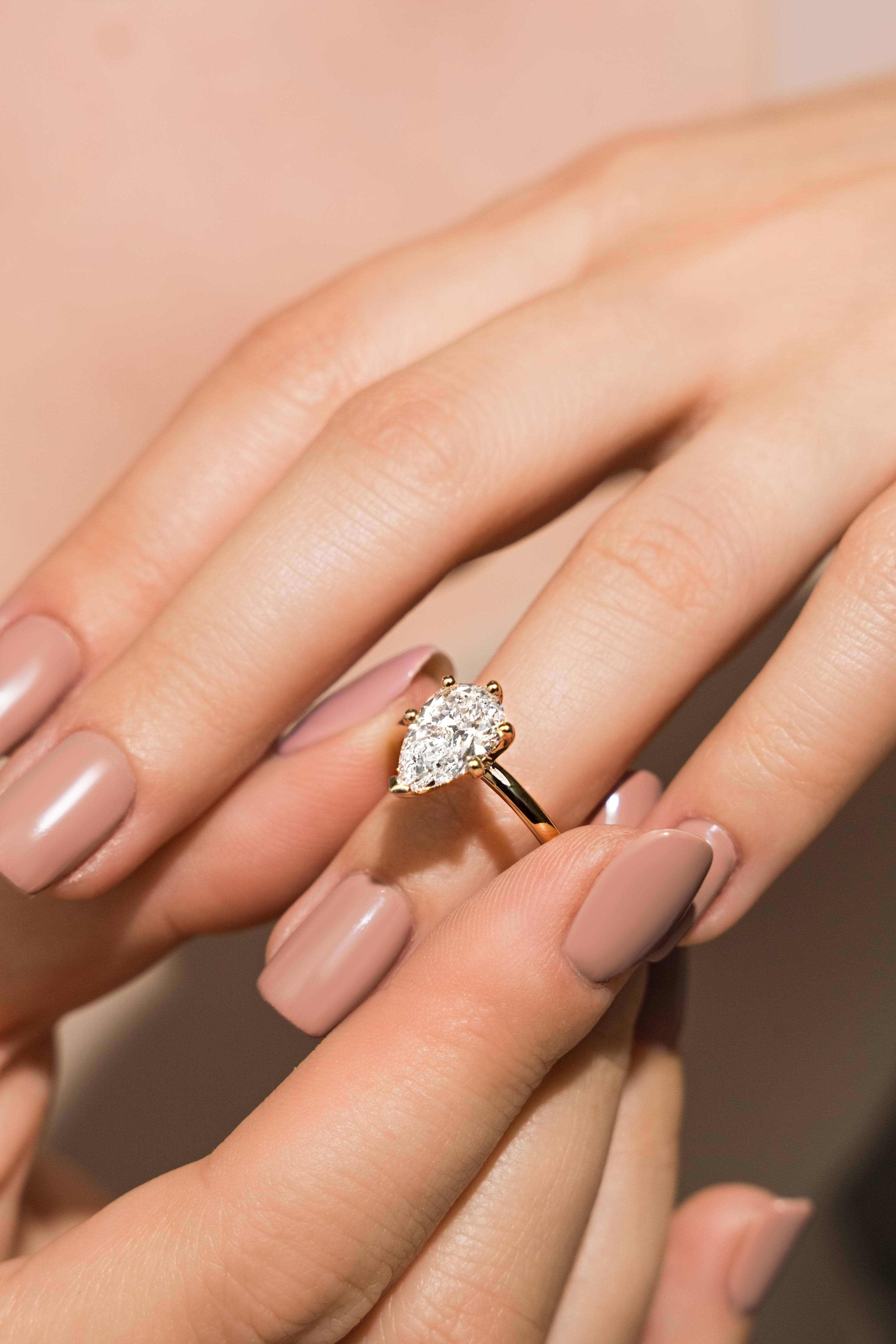 Pear Cut Diamond Ring
