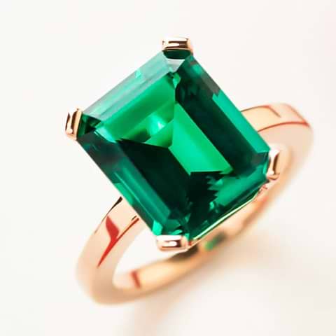 Emerald Engagement Ring