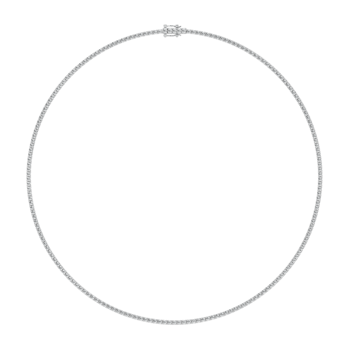 7 ctw Round Lab Grown Diamond Classic Tennis Necklace - 16 or 18
