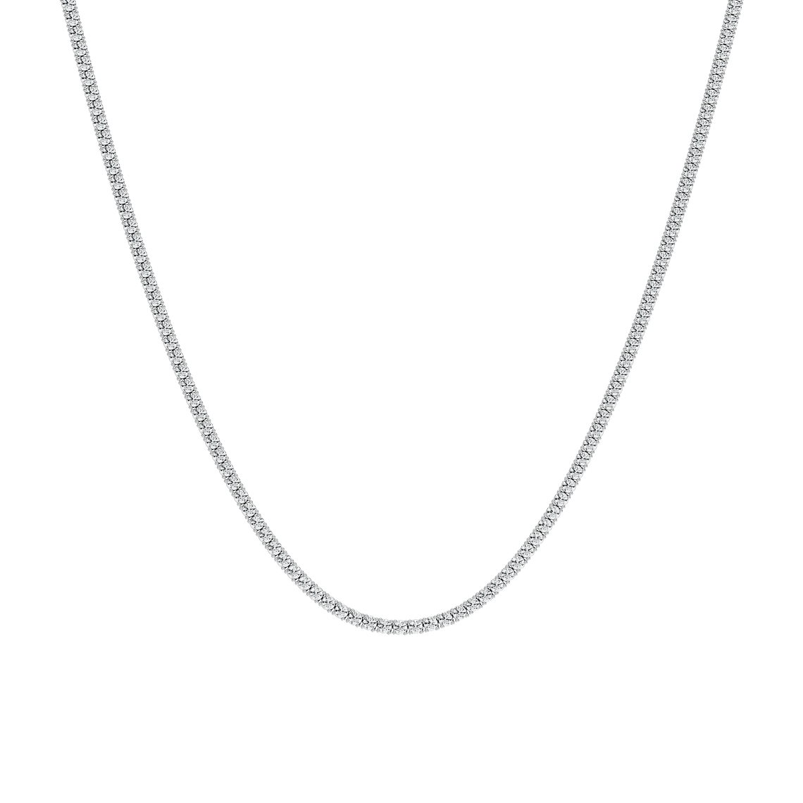 7 ctw Round Lab Grown Diamond Classic Tennis Necklace - 16 or 18