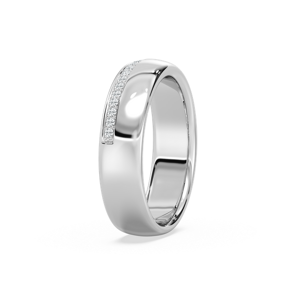Adam Diamond Edge Band 6.25mm in Rose Gold