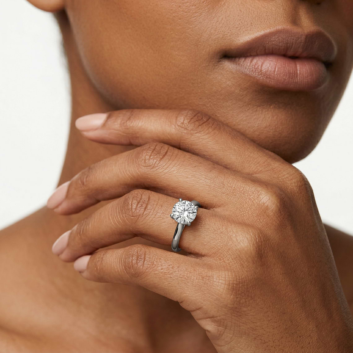 Aaliyah Lab Grown Diamond Cathedral Solitaire Engagement Ring