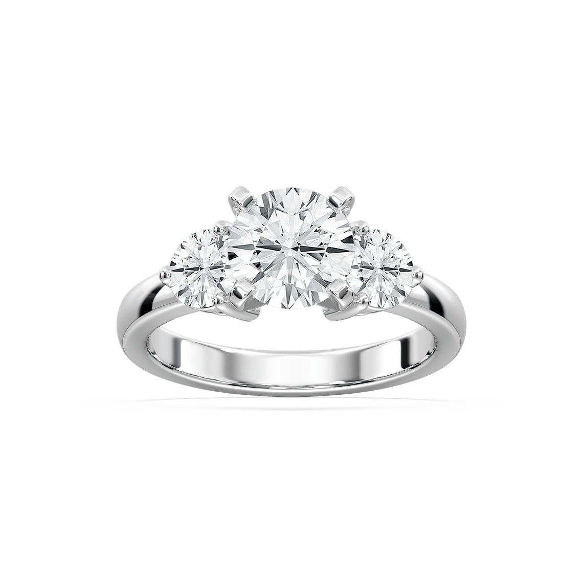 Carmella Lab Grown Diamond Three Stone Engagement Ring | MiaDonna