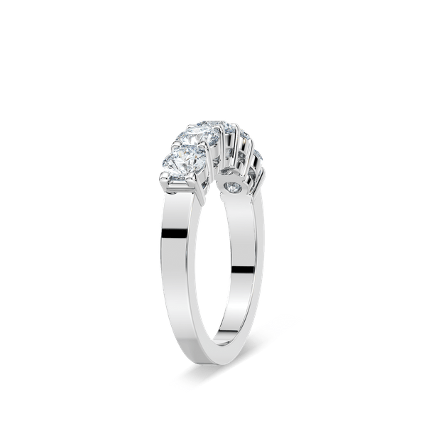 Shown with 1.25ctw Diamond Hybrids in recycled 14K white gold | matching wedding band Shown with 1.25ctw Diamond Hybrids in recycled 14K white gold