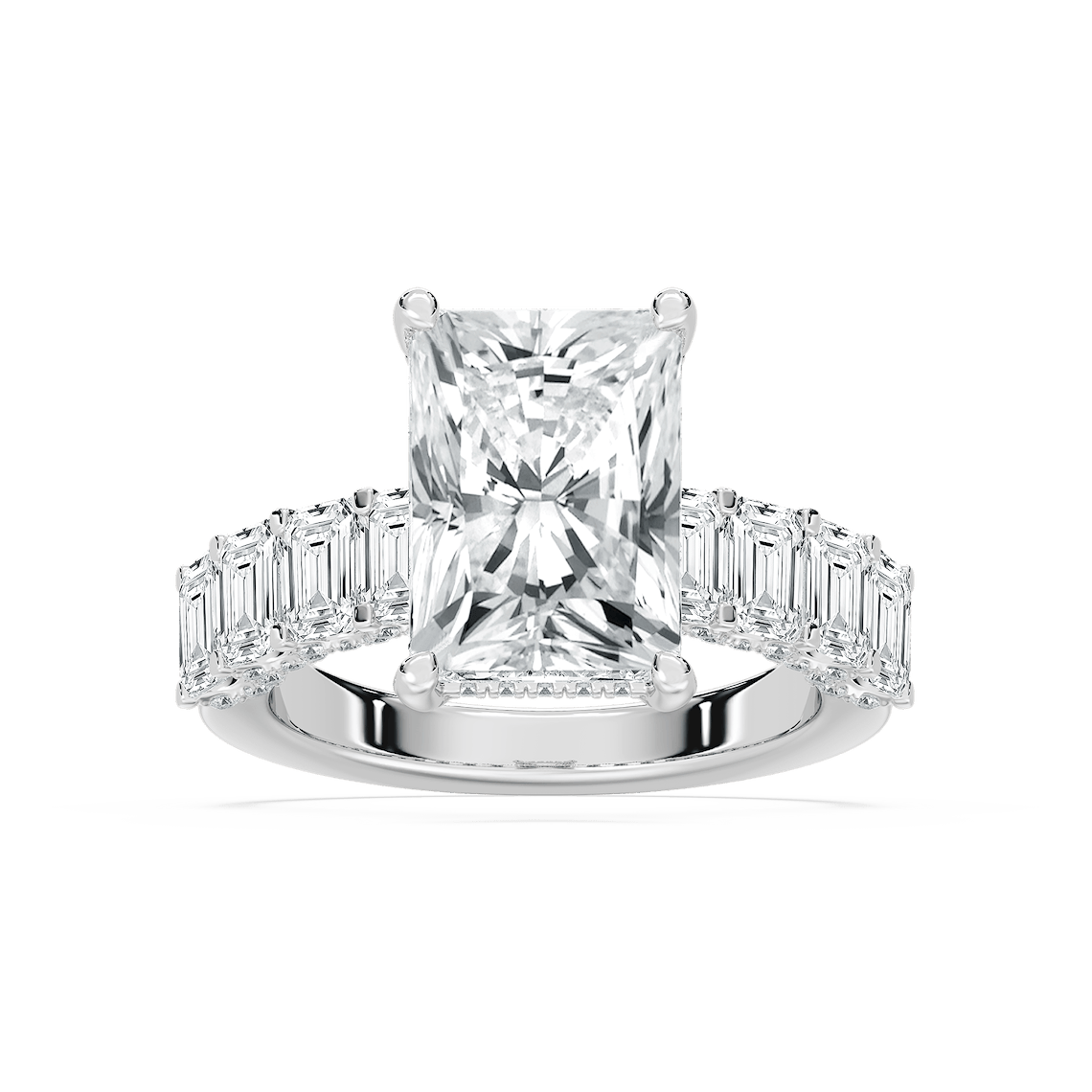 Claire 7 ³⁄₄ ctw Radiant Lab Grown Diamond Hidden Halo Engagement