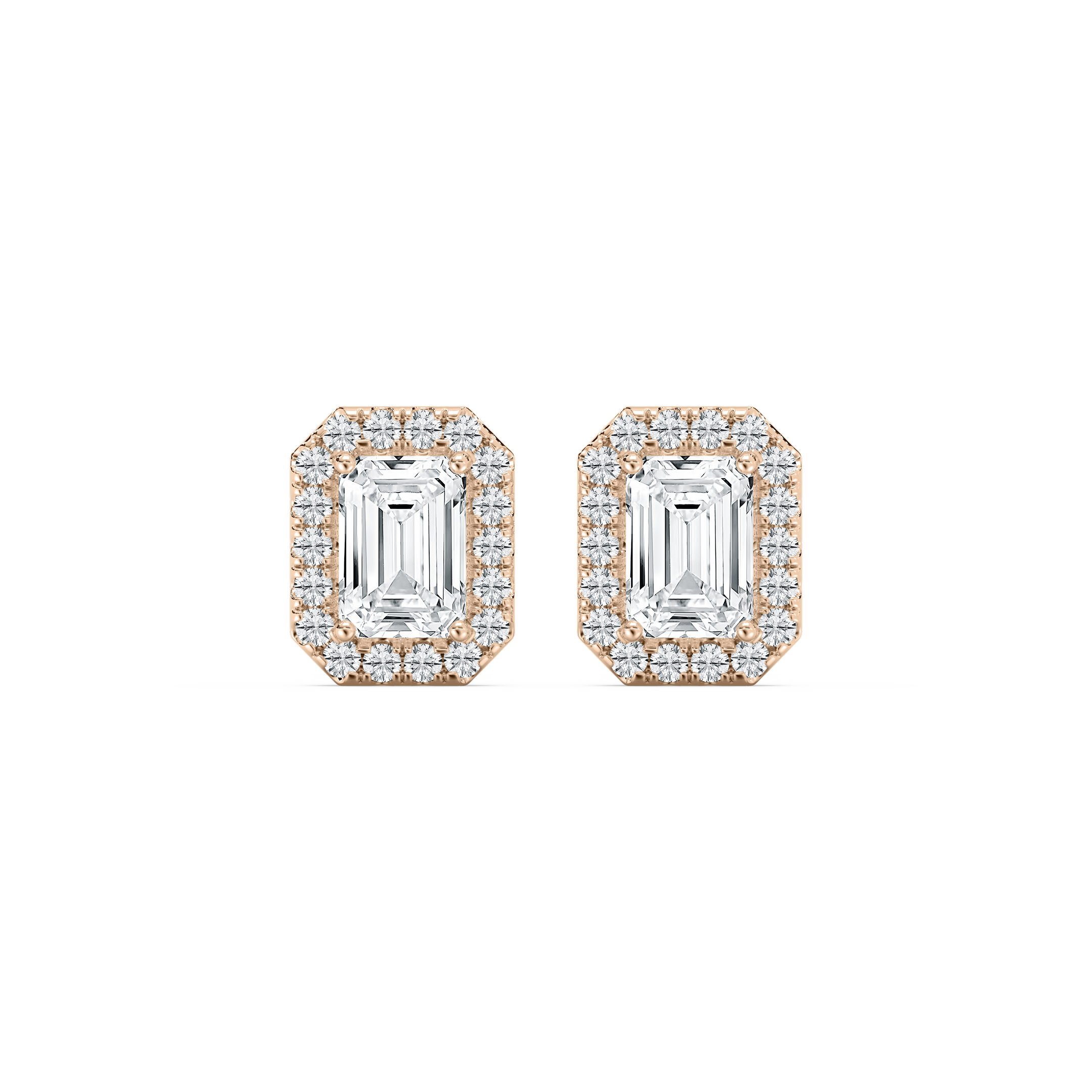 Lab-grown diamonds in 14k yellow gold | diamond and yellow gold earrings