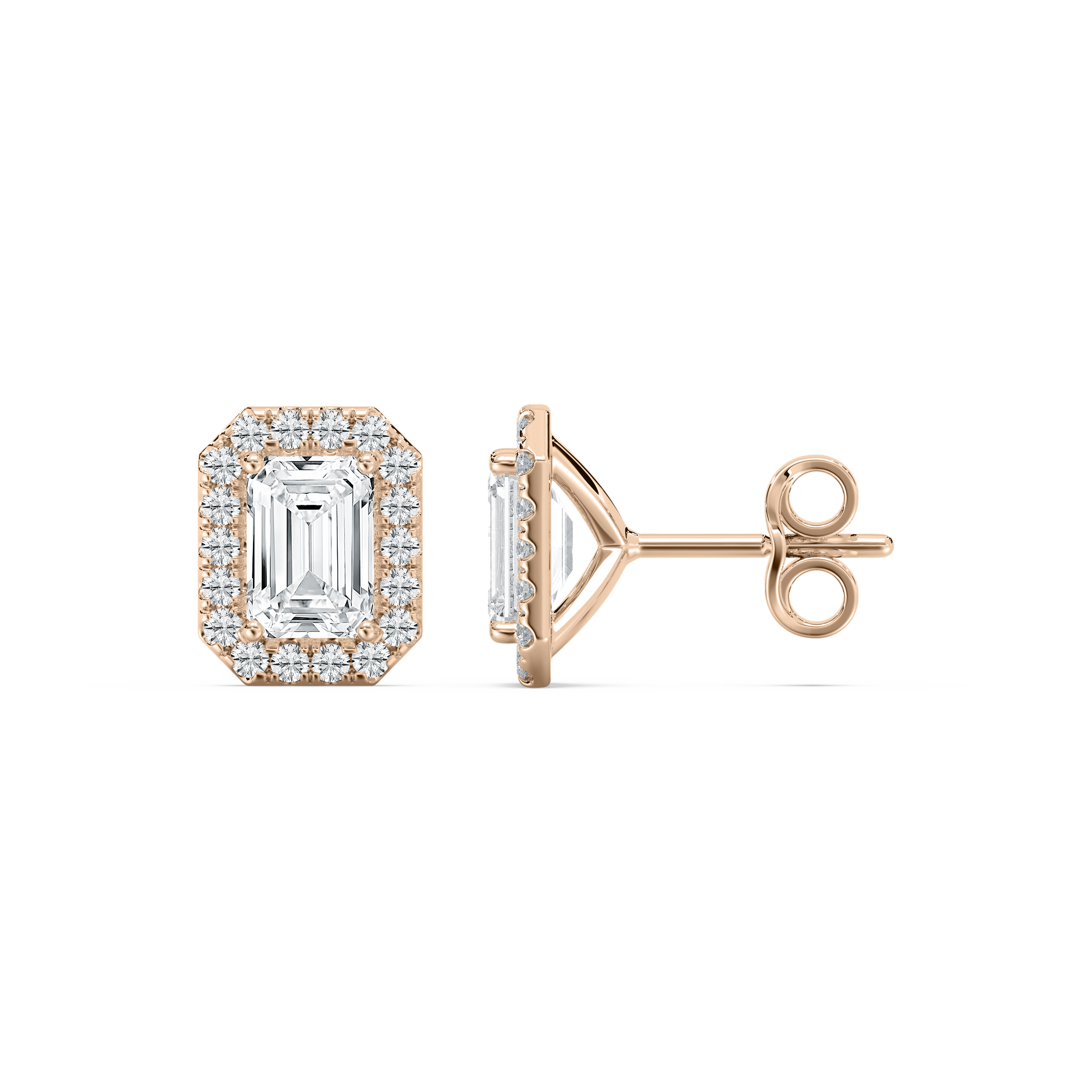 Lab-grown diamonds in 14k yellow gold | diamond and yellow gold earrings
