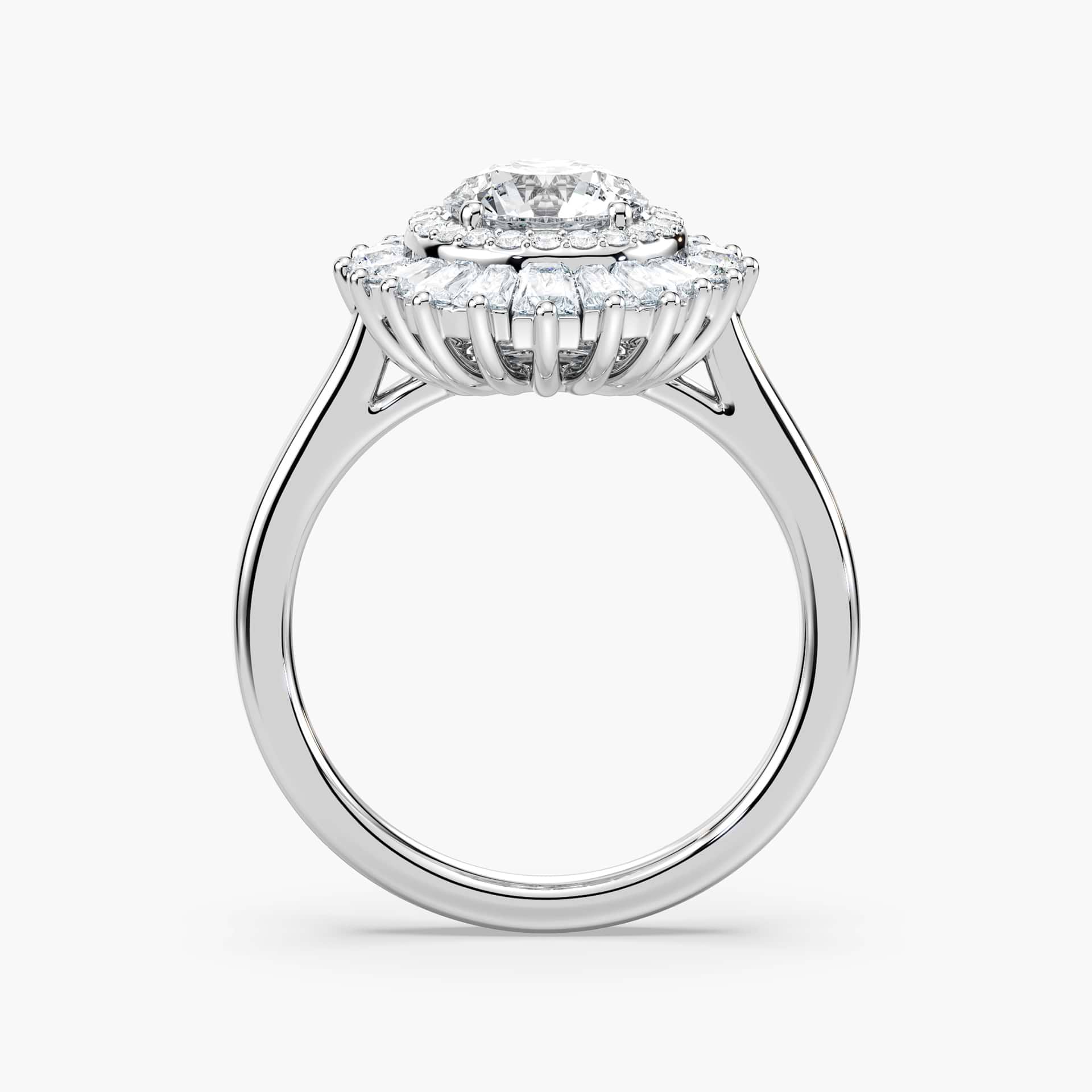 Delphine Round Lab Grown Diamond Ornate Vintage Double Halo