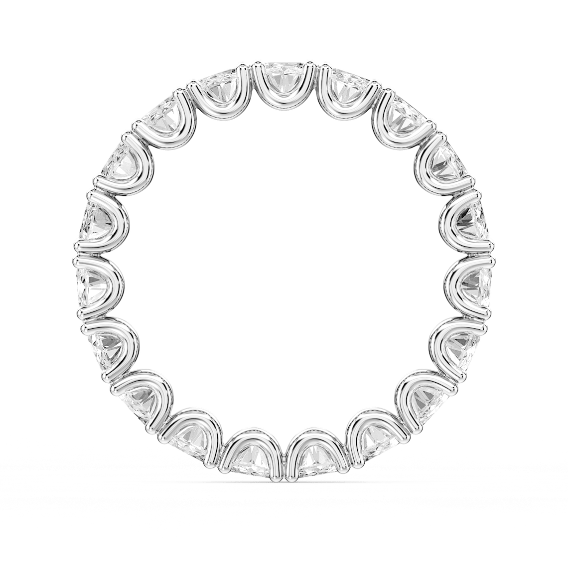 Christina Oval Lab Grown Diamond U Prong Eternity Band - MiaDonna