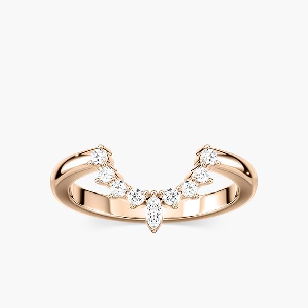 Estelle Wedding Band with recycled diamonds in recycled 14K white gold | Estelle Wedding Band recycled diamonds recycled 14K white gold