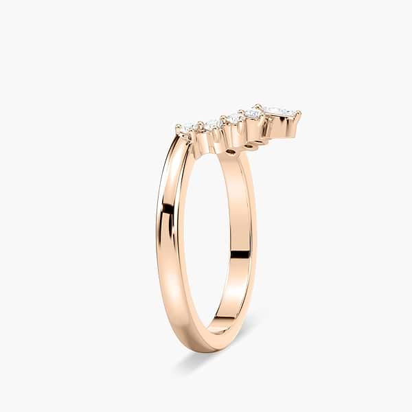 Estelle Wedding Band with recycled diamonds in recycled 14K white gold | Estelle Wedding Band recycled diamonds recycled 14K white gold