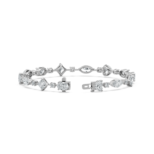 Fancy Multishape Bracelet in Rose Gold
