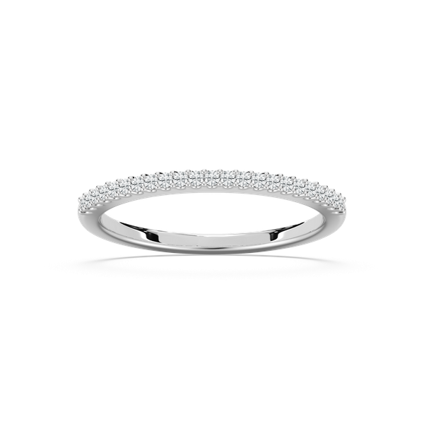 Diamond accented band in recycled 10K rose gold | fashion band wedding band Diamond accented band in recycled 10K rose gold