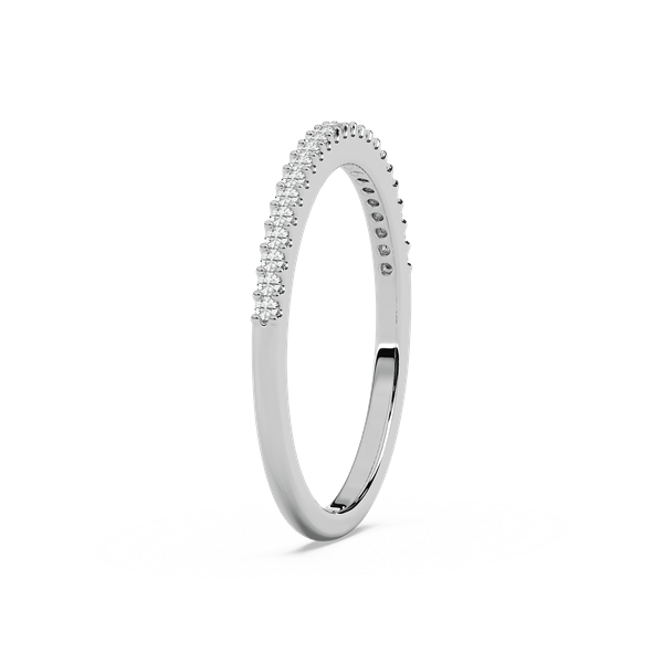 Diamond accented band in recycled 10K rose gold | fashion band wedding band Diamond accented band in recycled 10K rose gold