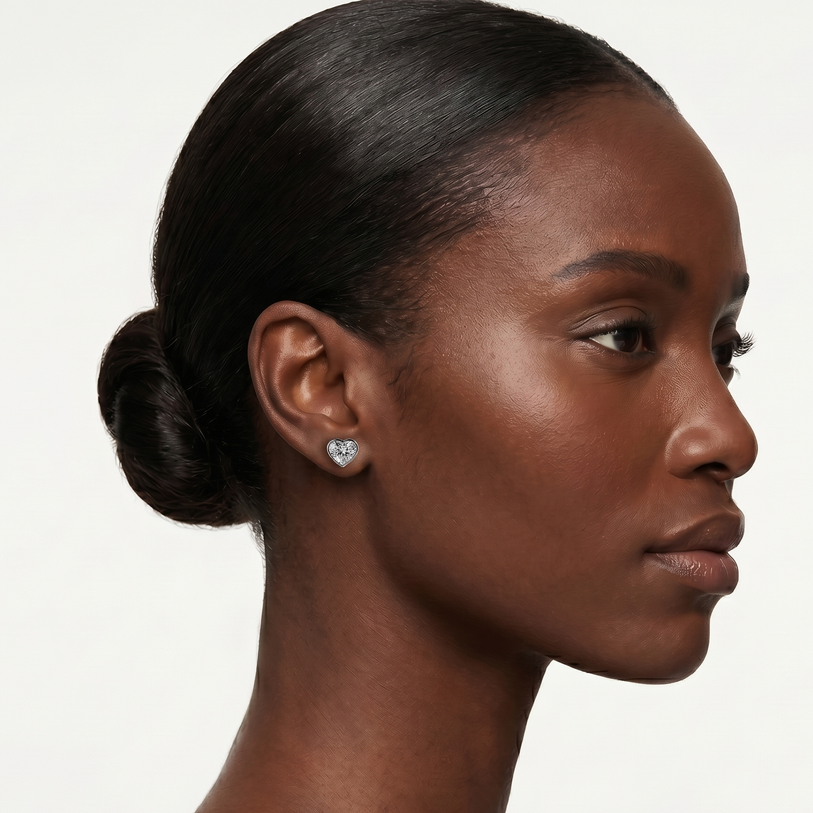 Bezel Set Stud Earrings - MiaDonna