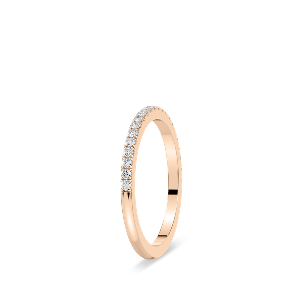 Diamond accented wedding band in recycled 14K white gold | Diamond accented wedding band in recycled 14K white gold