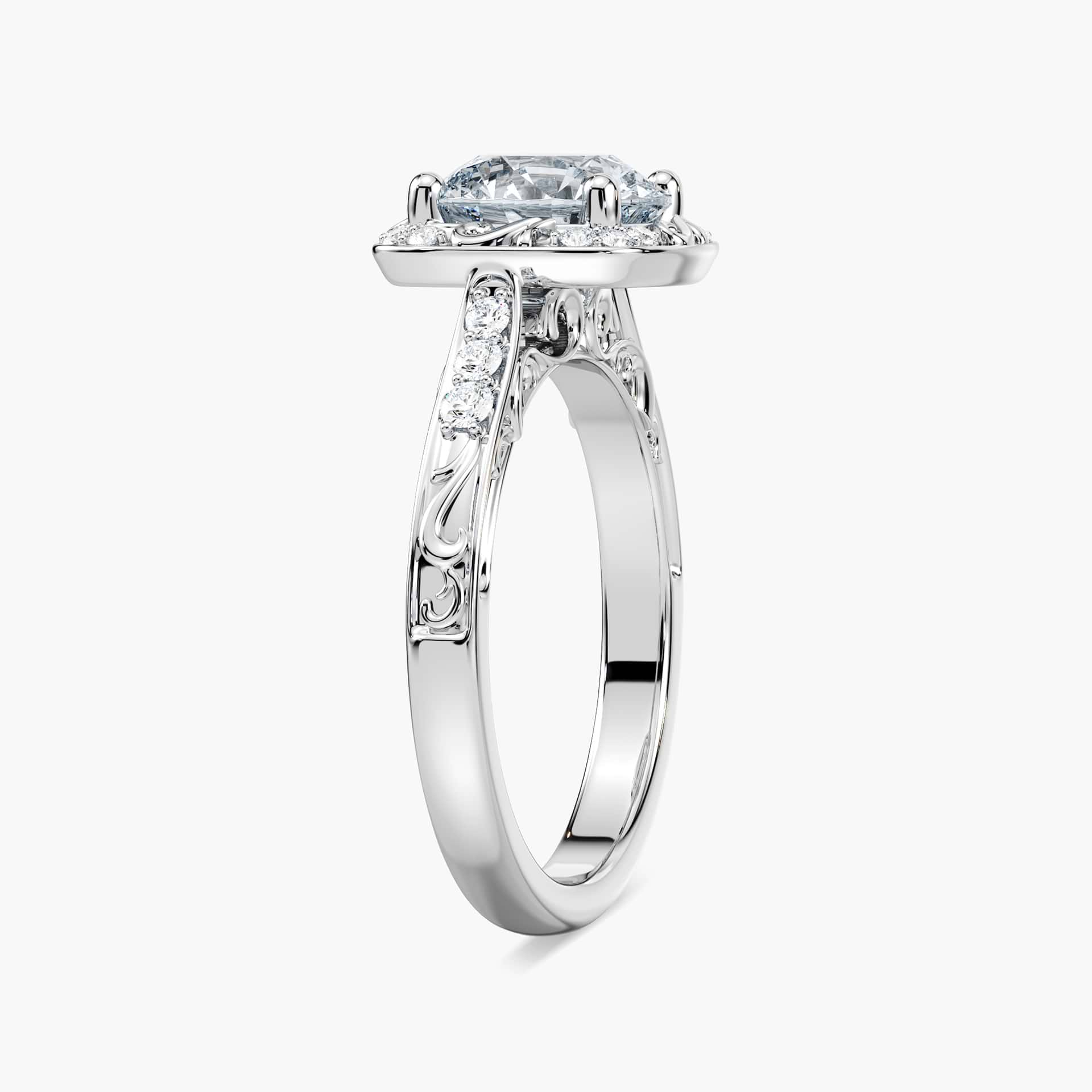 Antique basket setting engagement ring shop
