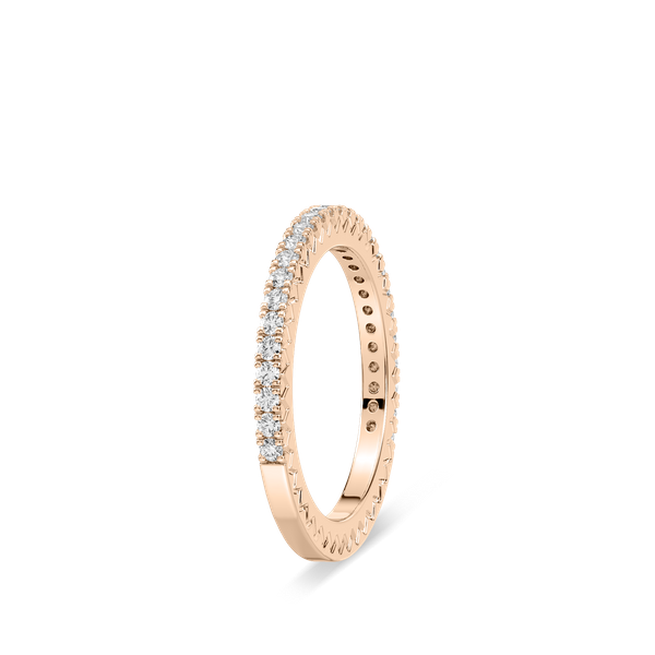 Diamond wedding band with recycled diamonds that go approximately 3/4 around the slightly squared band in recycled 14K white gold. Made to match the Marilyn Engagement ring  | Diamond wedding band recycled diamonds slightly squared band recycled 14K white gold Marilyn Engagement Ring