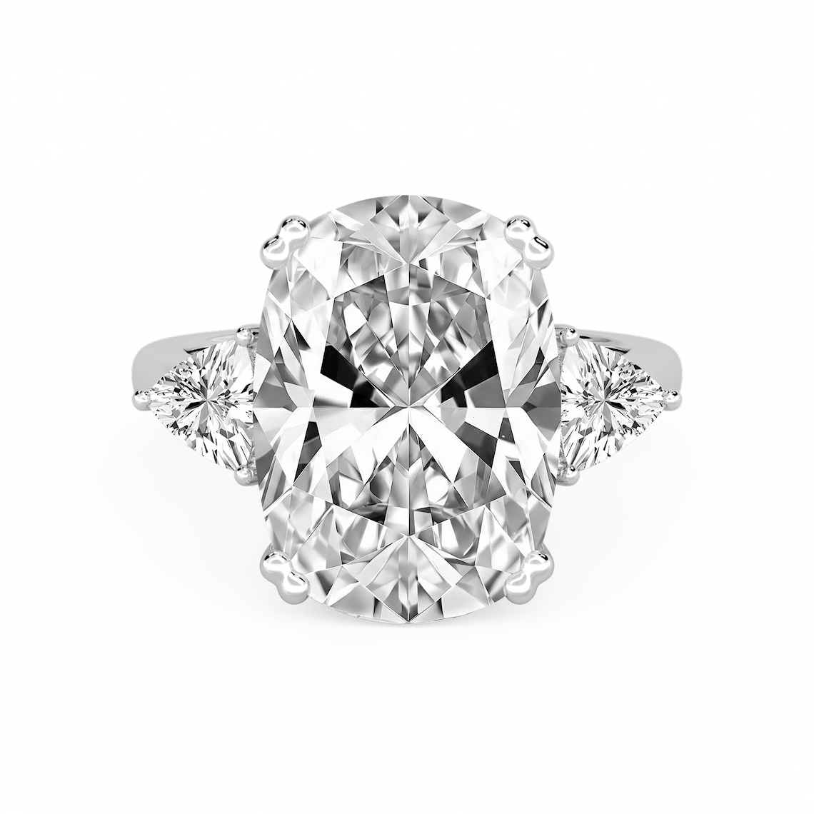Meghan 16 ctw Elongated Cushion Lab Grown Diamond Three Stone