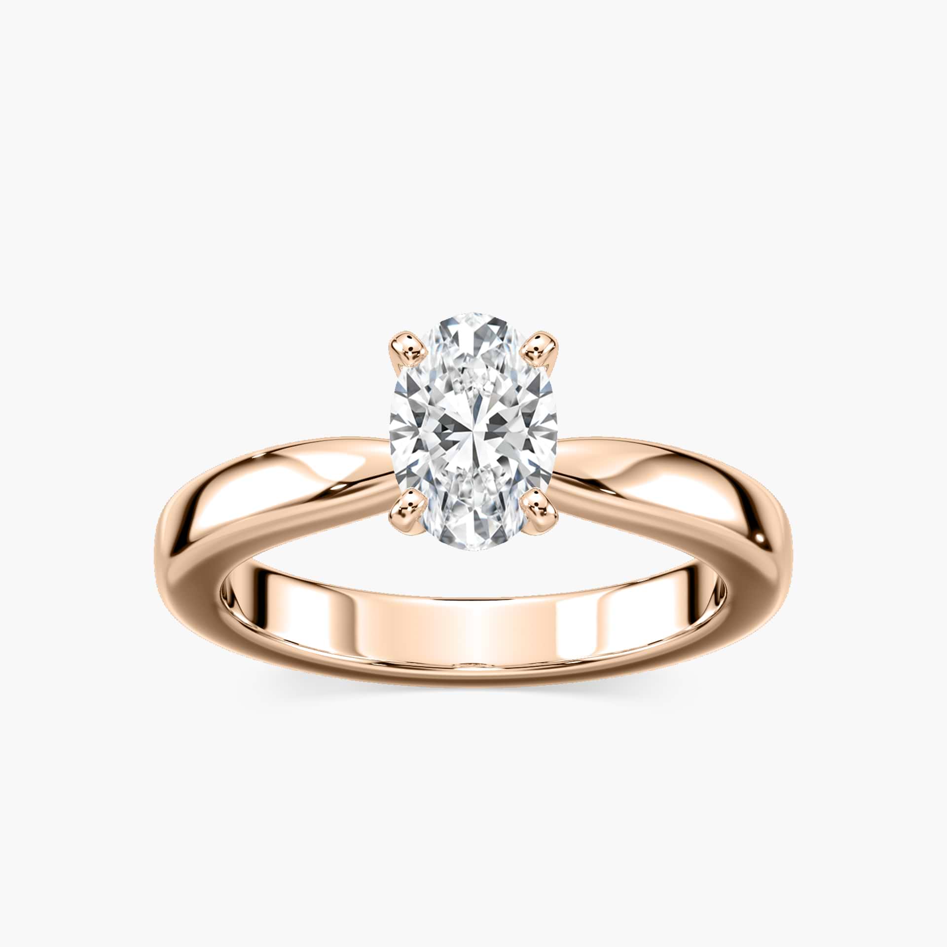 Shown with 1ct Pear Cut Lab Grown Diamond in 14k White Gold|Simple teardrop solitaire engagement ring with 1ct pear cut lab grown diamond in 14k white gold band