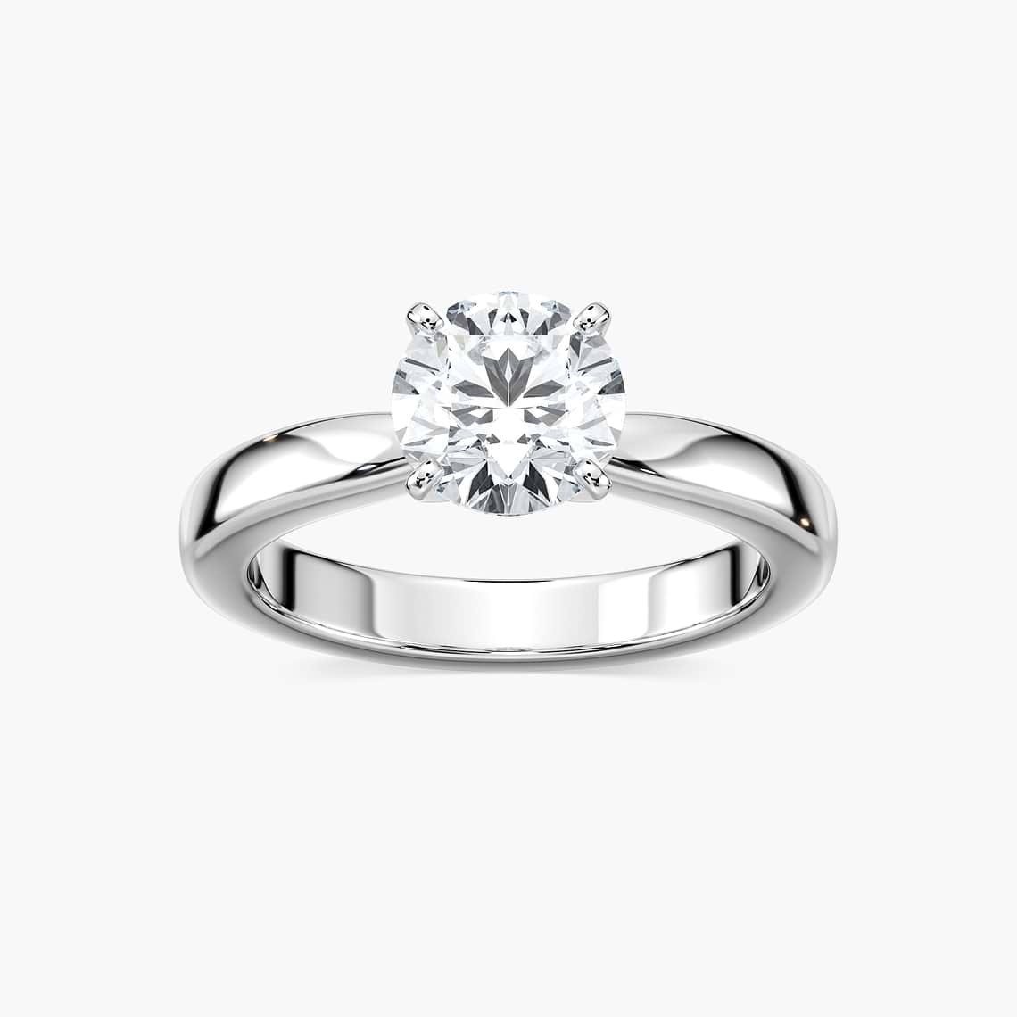 Riley Lab Grown Diamond Tapered Solitaire Engagement Ring - MiaDonna
