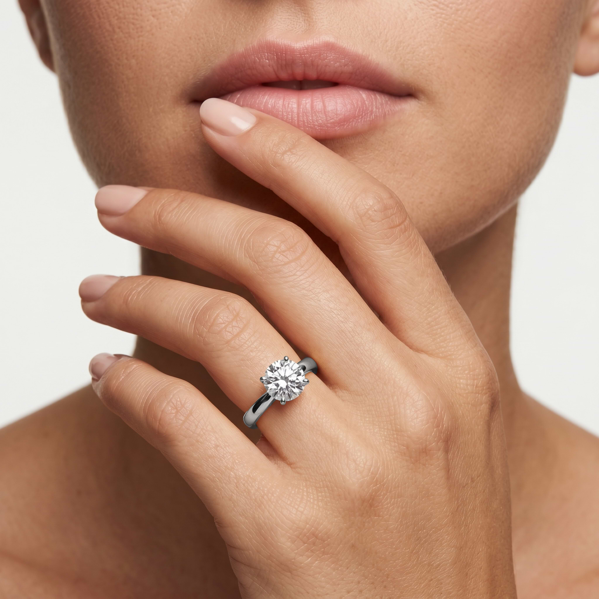 Riley Lab Grown Diamond Tapered Solitaire Engagement Ring - MiaDonna