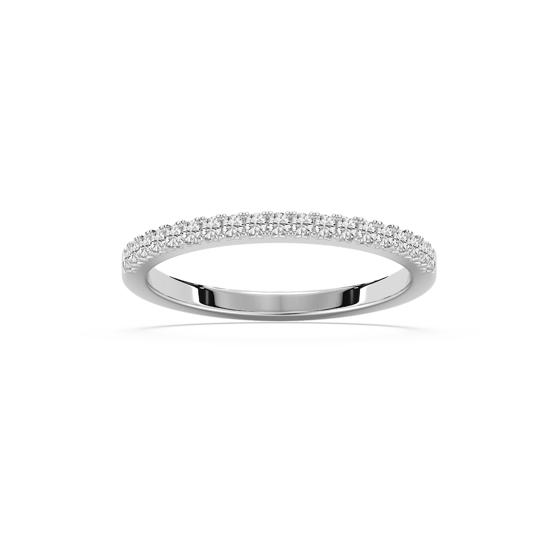 Khloe 1/3 ctw Round Lab Grown Diamond W Prong Wedding Band - MiaDonna