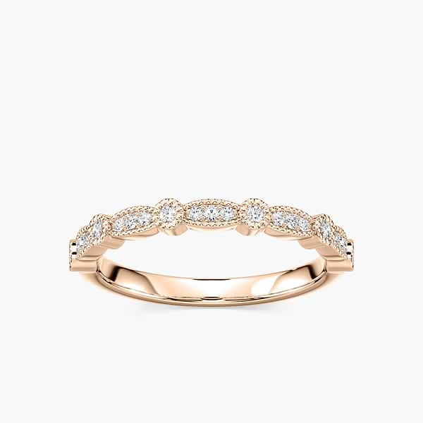 Diamond accented wedding band with filigree detail in recycled 14K yellow gold made to fit the Paris Engagement Ring | matching wedding band Diamond accented wedding band with filigree detail in recycled 14K yellow gold made to fit the Paris Engagement Ring