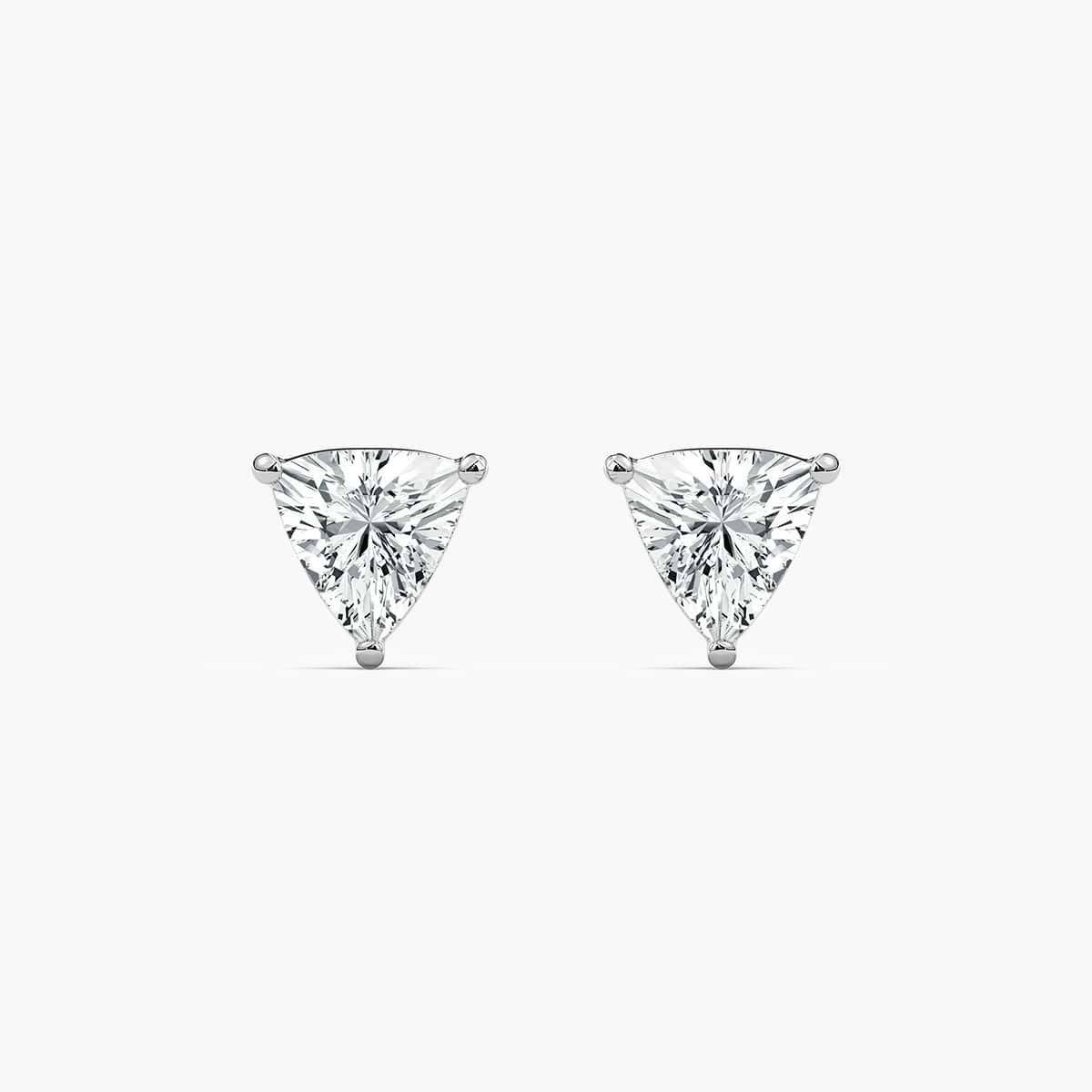 Hotsell Trillion cut vvs pyramid lab created earrings