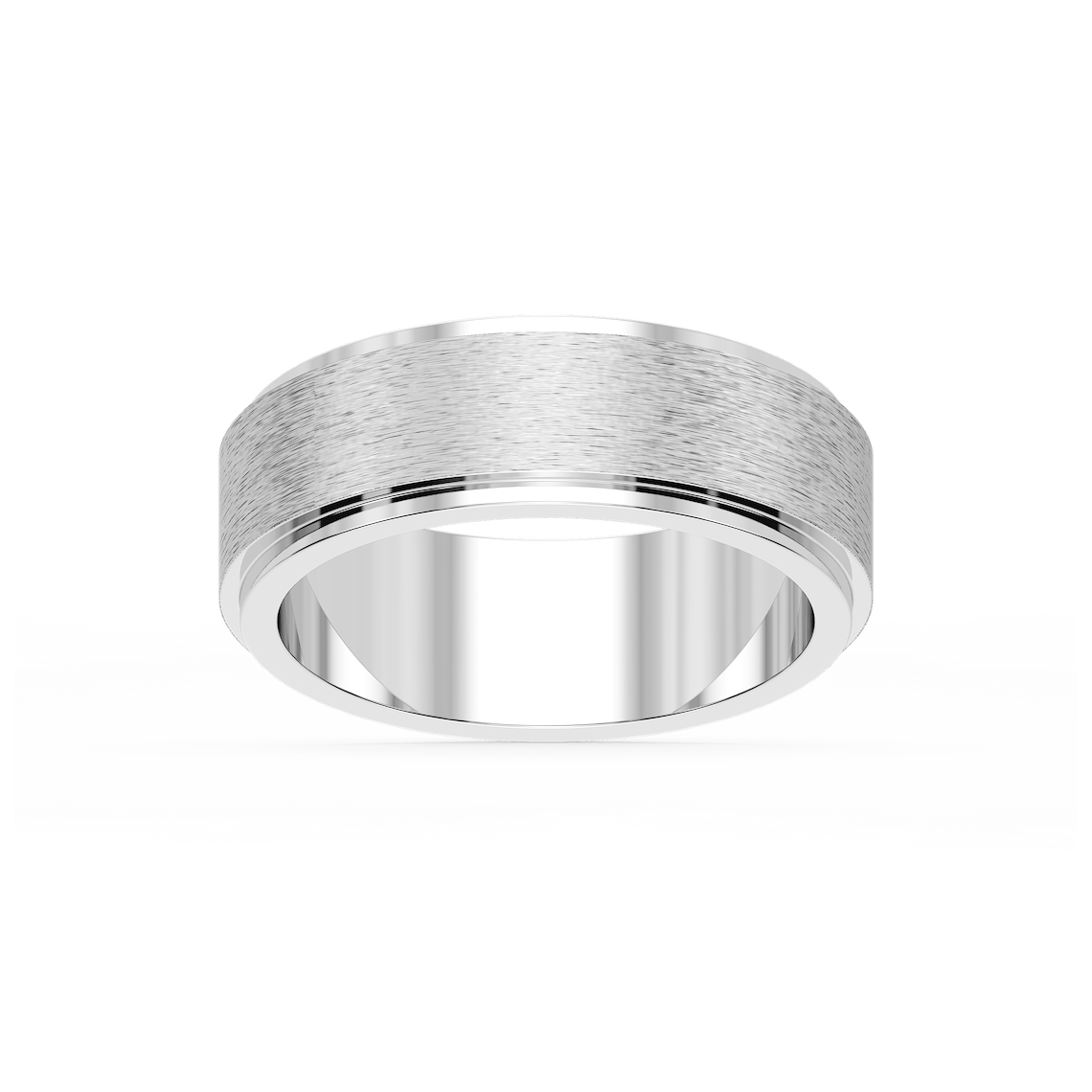 Tyler 6.00mm Step Edge Plain Metal Band - MiaDonna