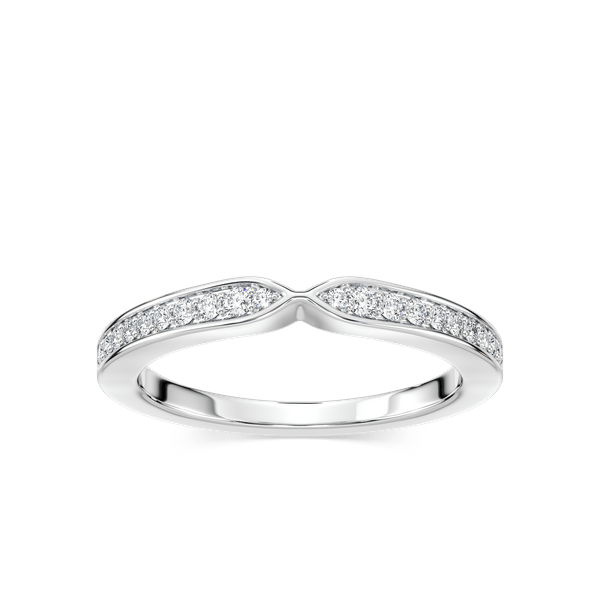 Unity diamond accented wedding band in recycled 14K white gold made to fit the Unity Engagement Ring | Unity diamond accented wedding band recycled 14K white gold Unity Engagement Ring