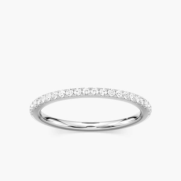 Vintage Style Diamond Accented Wedding Band with lab grown diamonds shown in 14k Yellow Gold | Vintage Style Diamond Accented Wedding Band lab grown diamonds 14k Yellow Gold