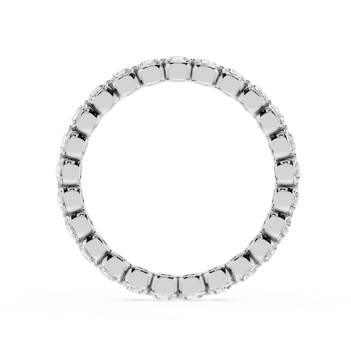 ボール Eternity Zora Round Lab Grown Diamond Single Shared Prong Eternity Band
