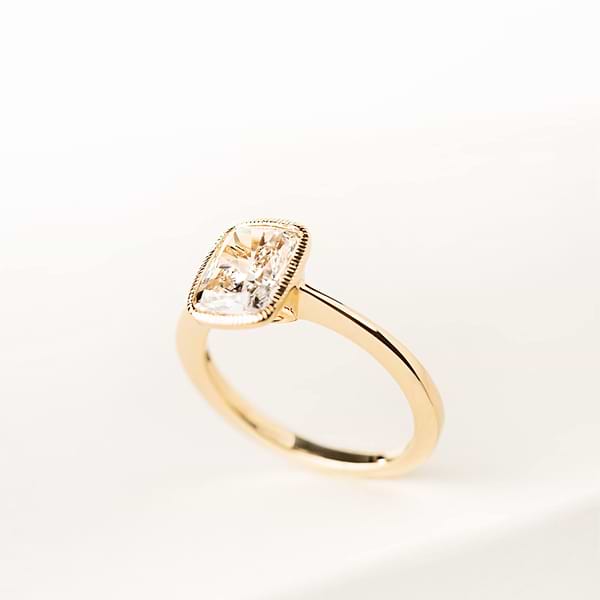 Custom Yellow Gold Engagement Ring