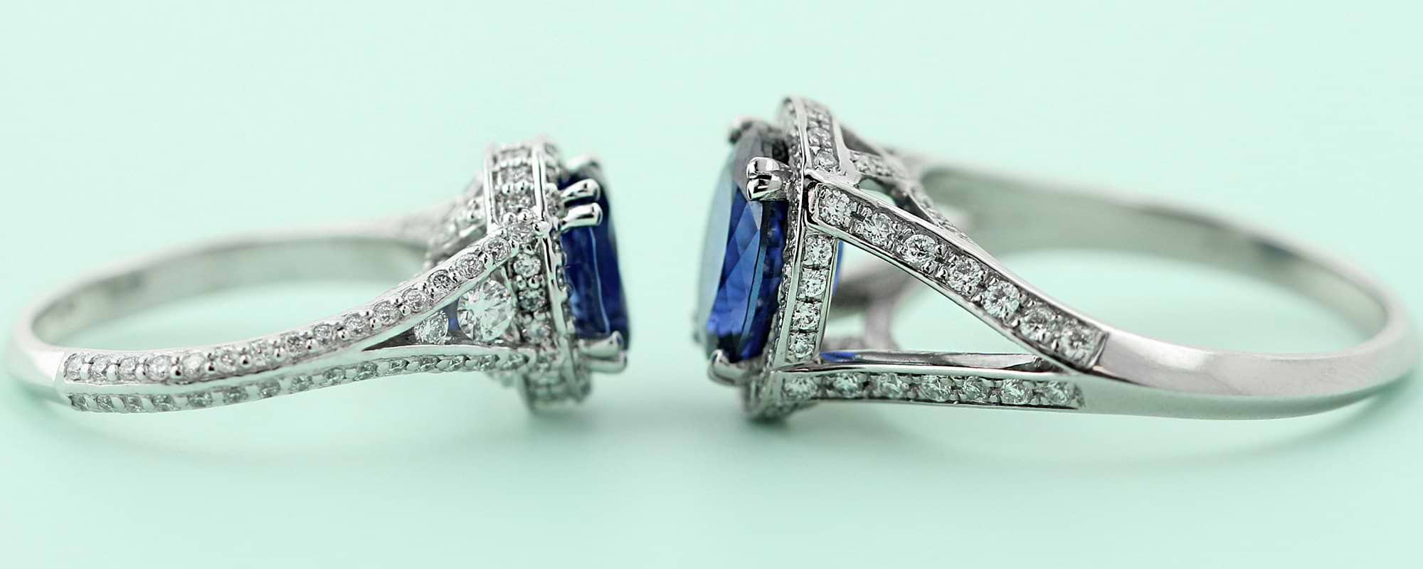 Antique Blue Sapphire Engagement Rings