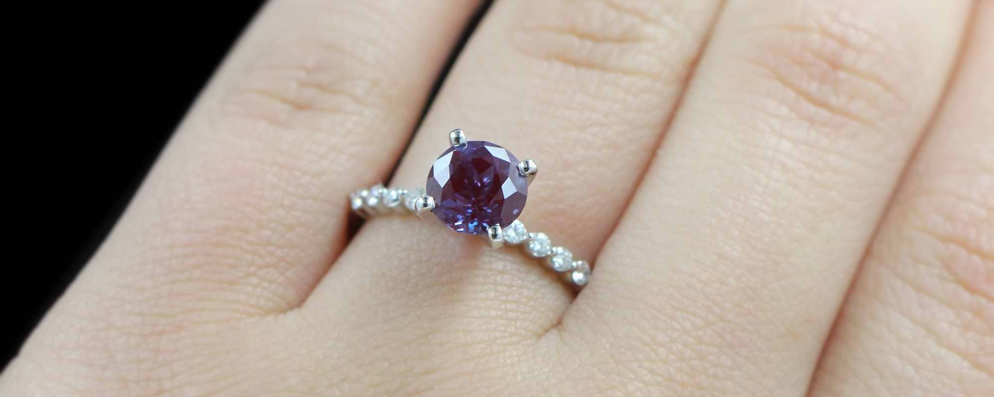 Alexandrite Gemstone Engagement Rings