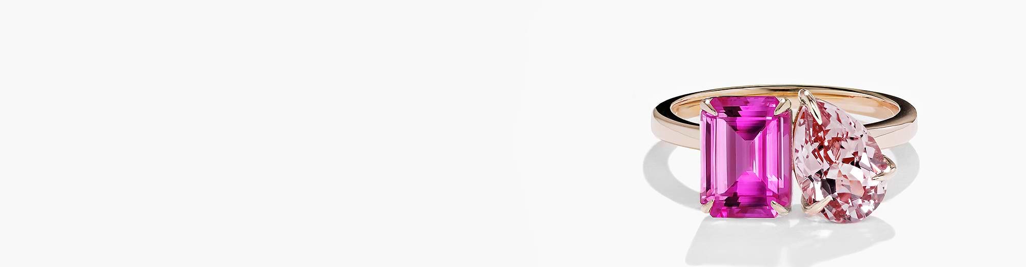 Pretty In Pink Sapphire Rings