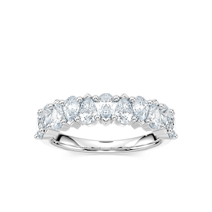Rowan 1 ½ ctw Pear Lab Grown Diamond Alternating Anniversary Band